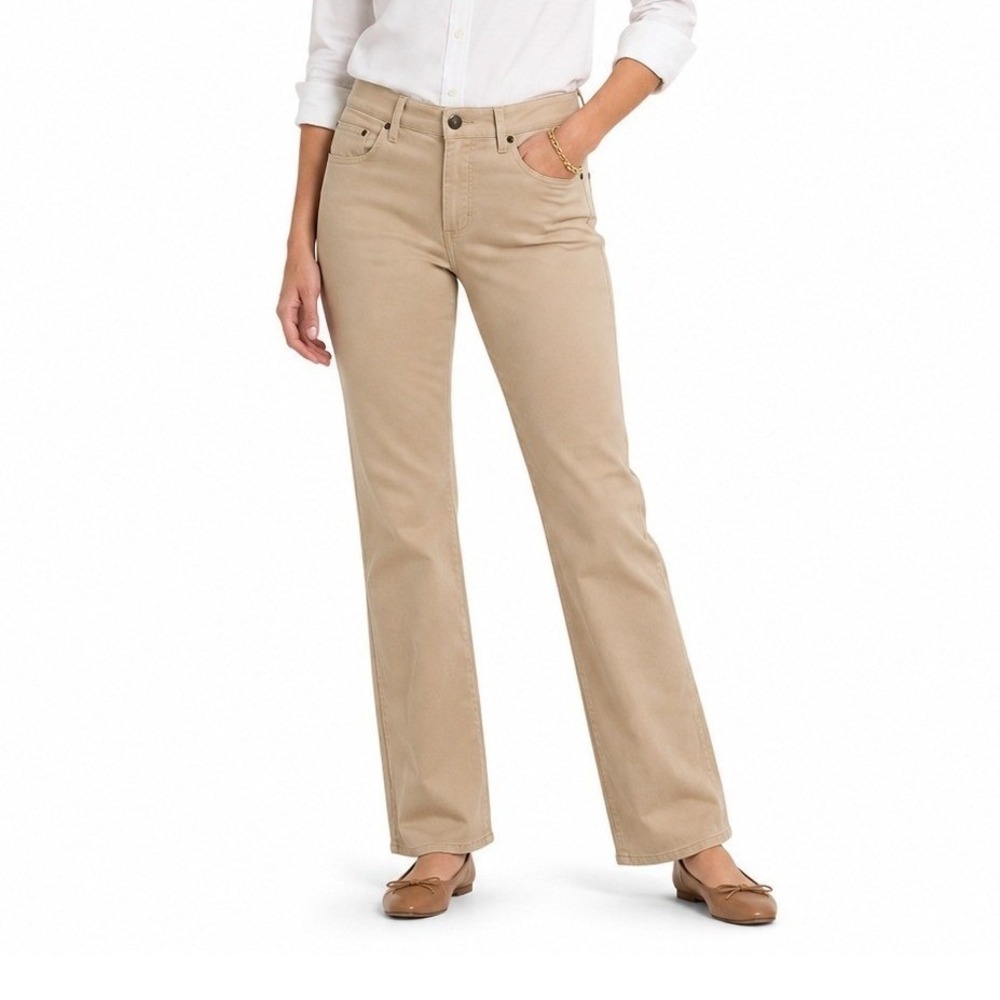 Lauren Jeans Co Ralph Lauren Khaki Straight Leg Pants Women's Size 6